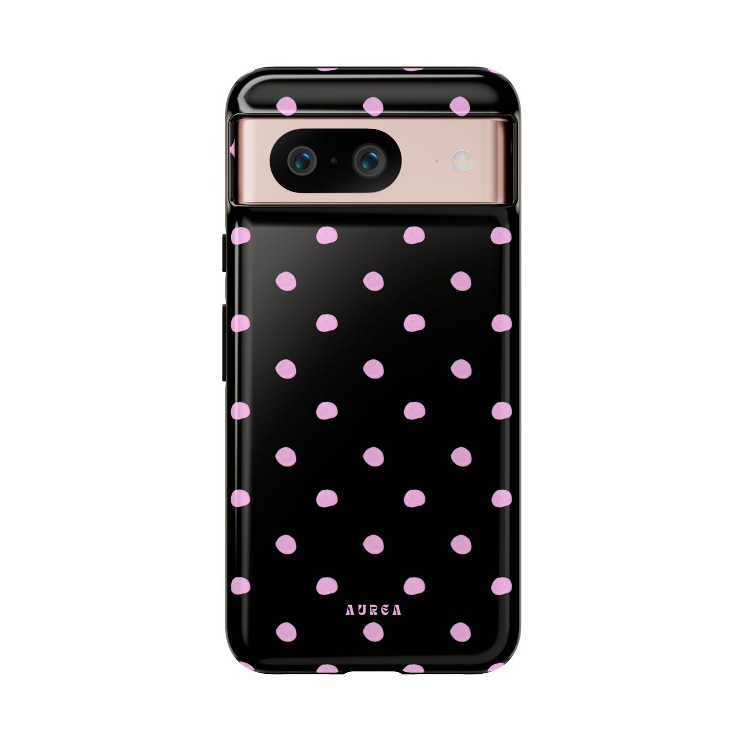 Pink Polka Noir