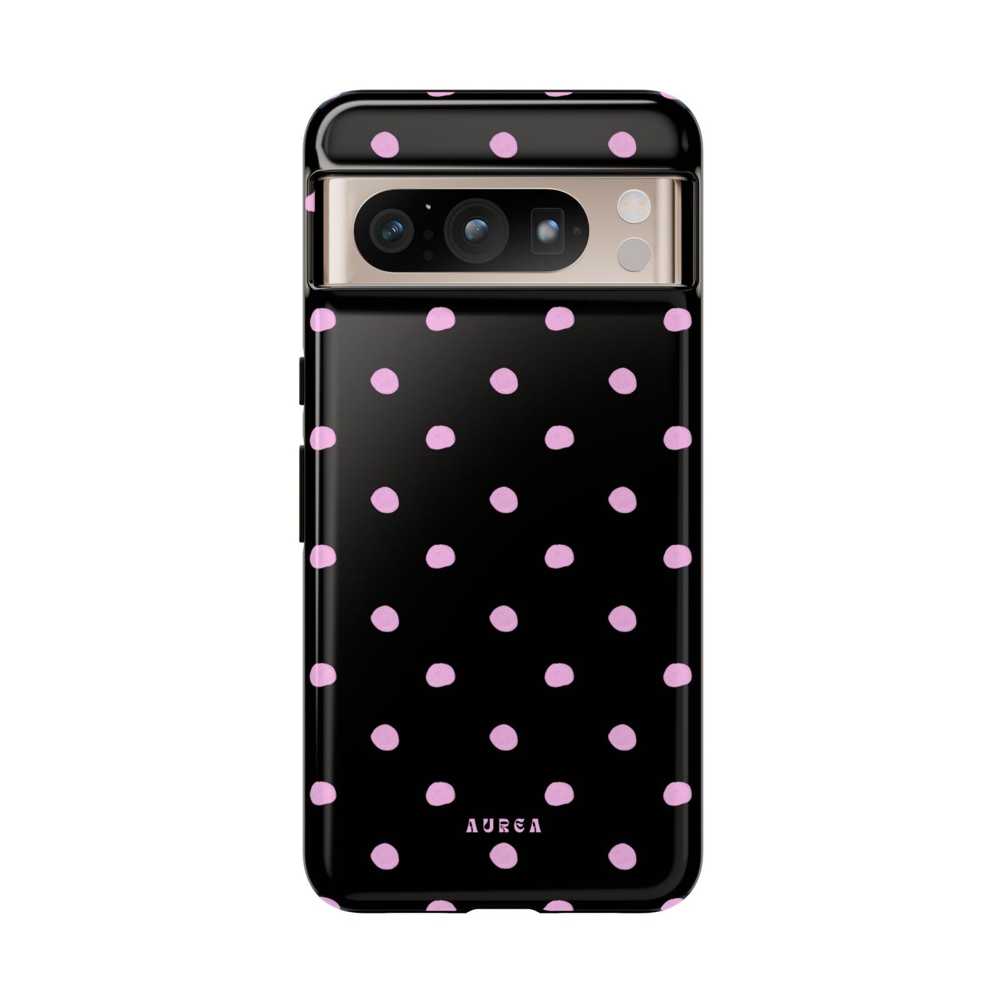 Pink Polka Noir