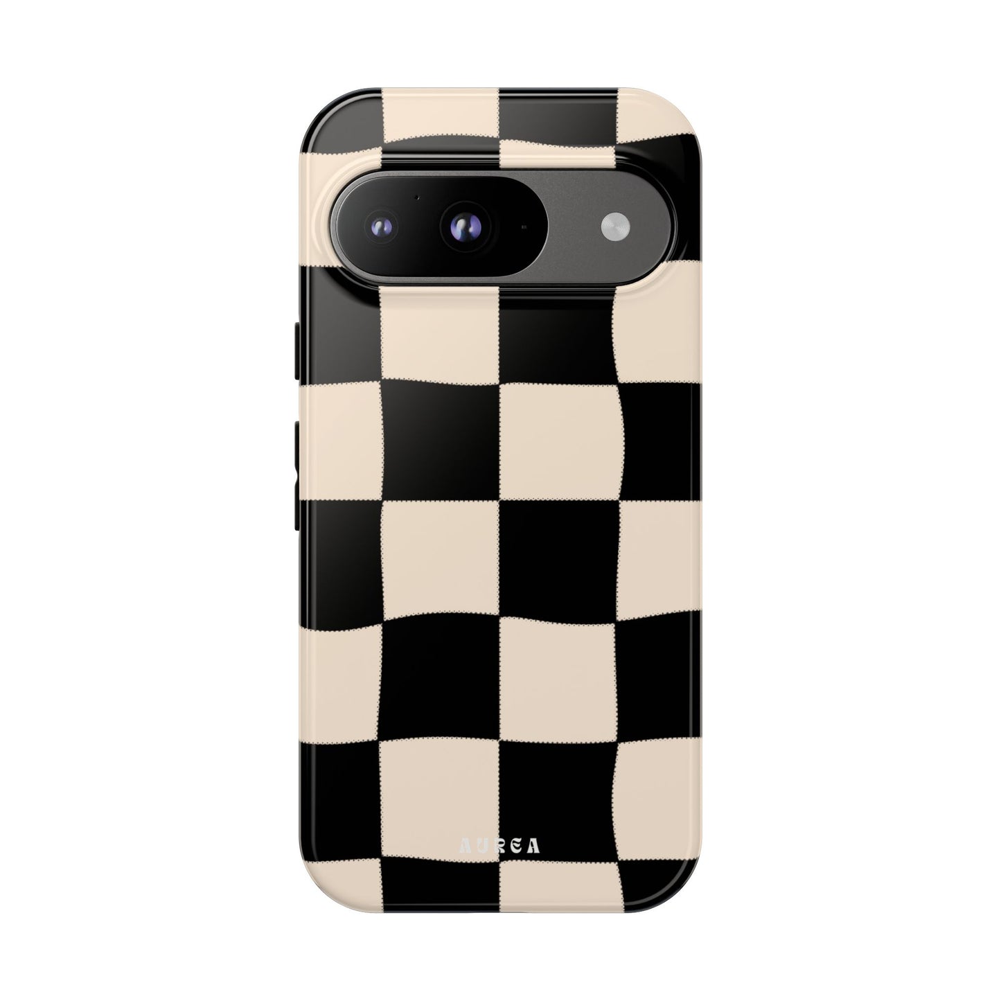 Retro Wavy Checkerboard