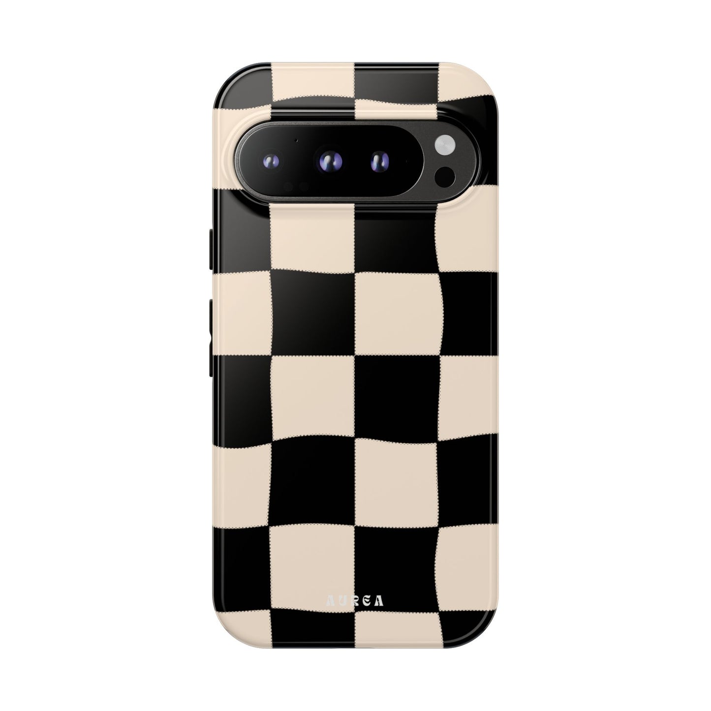 Retro Wavy Checkerboard