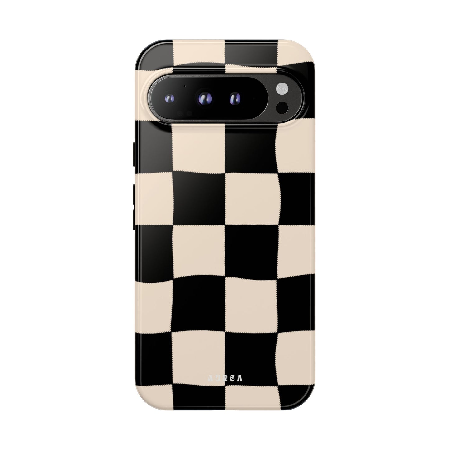 Retro Wavy Checkerboard