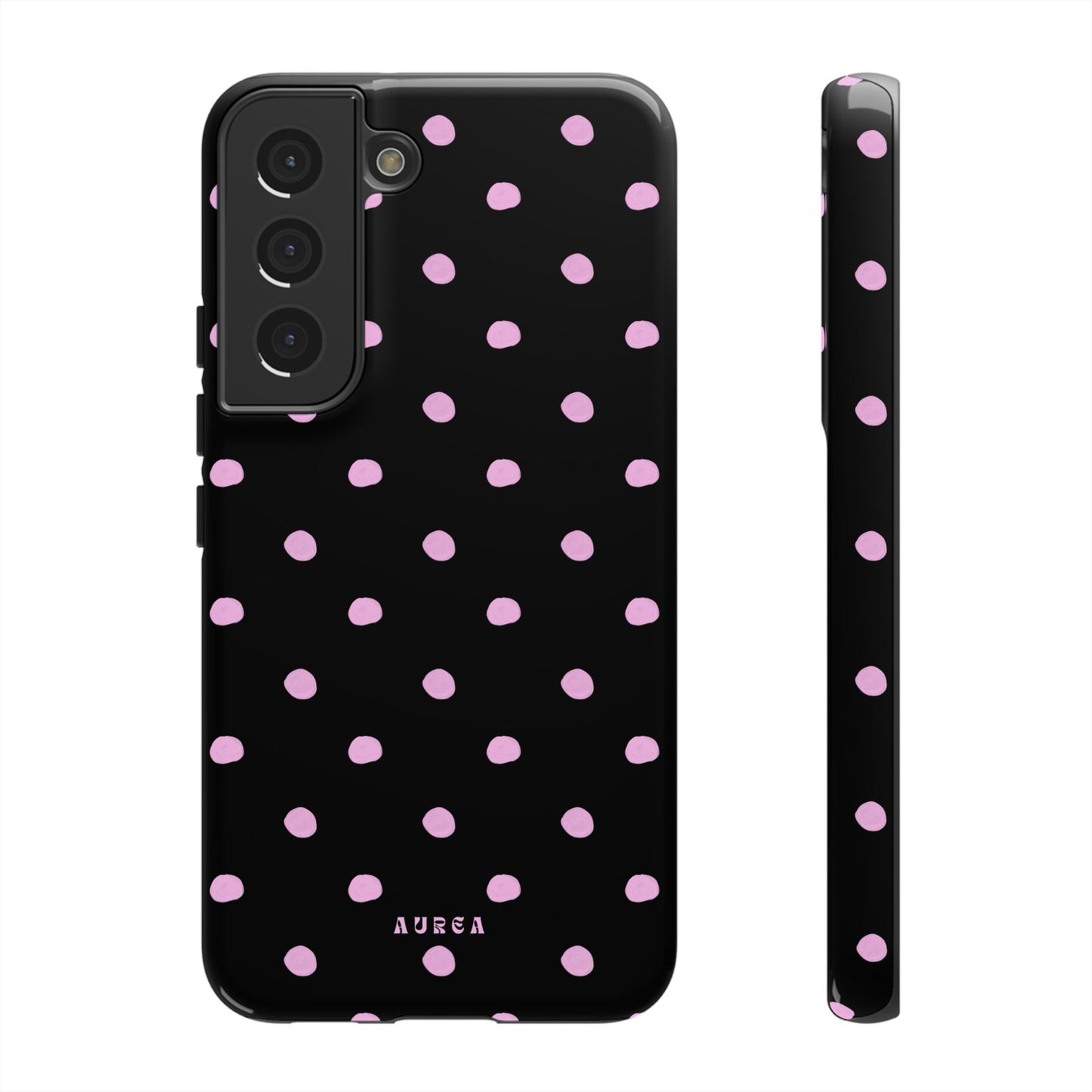 Pink Polka Noir