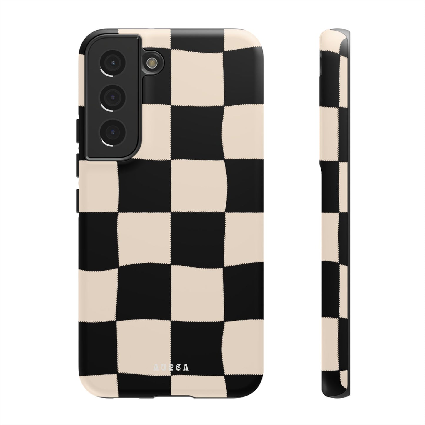 Retro Wavy Checkerboard