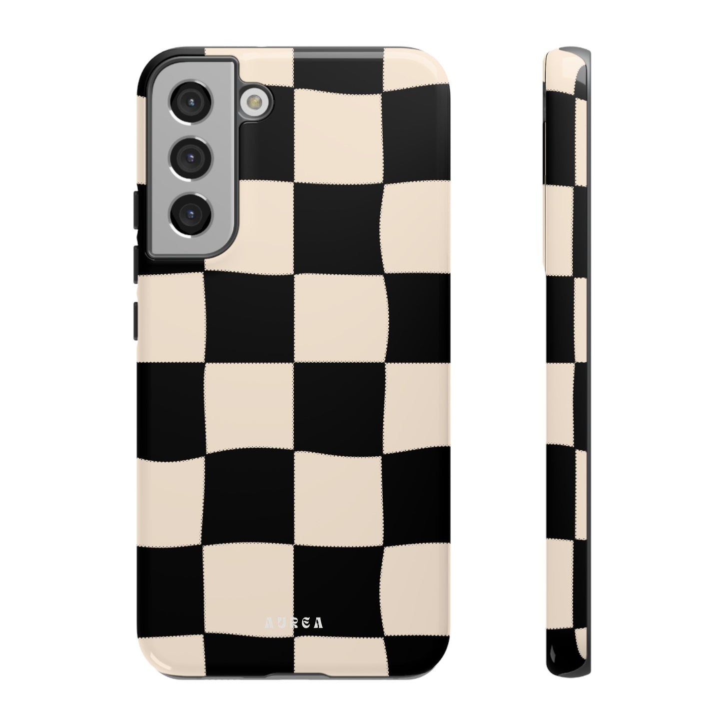 Retro Wavy Checkerboard