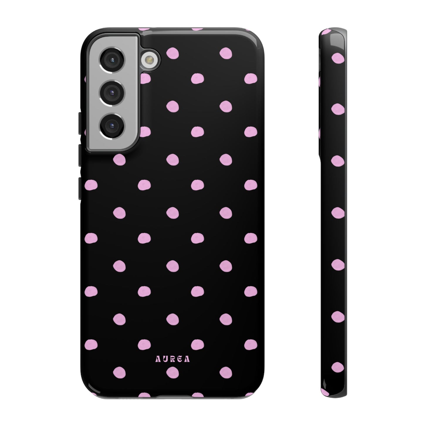 Pink Polka Noir