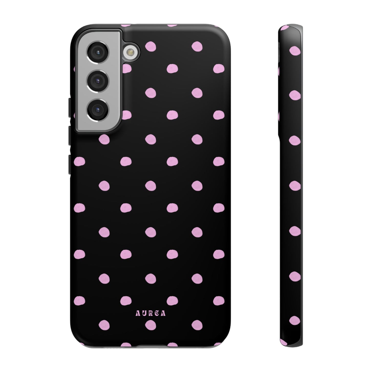 Pink Polka Noir