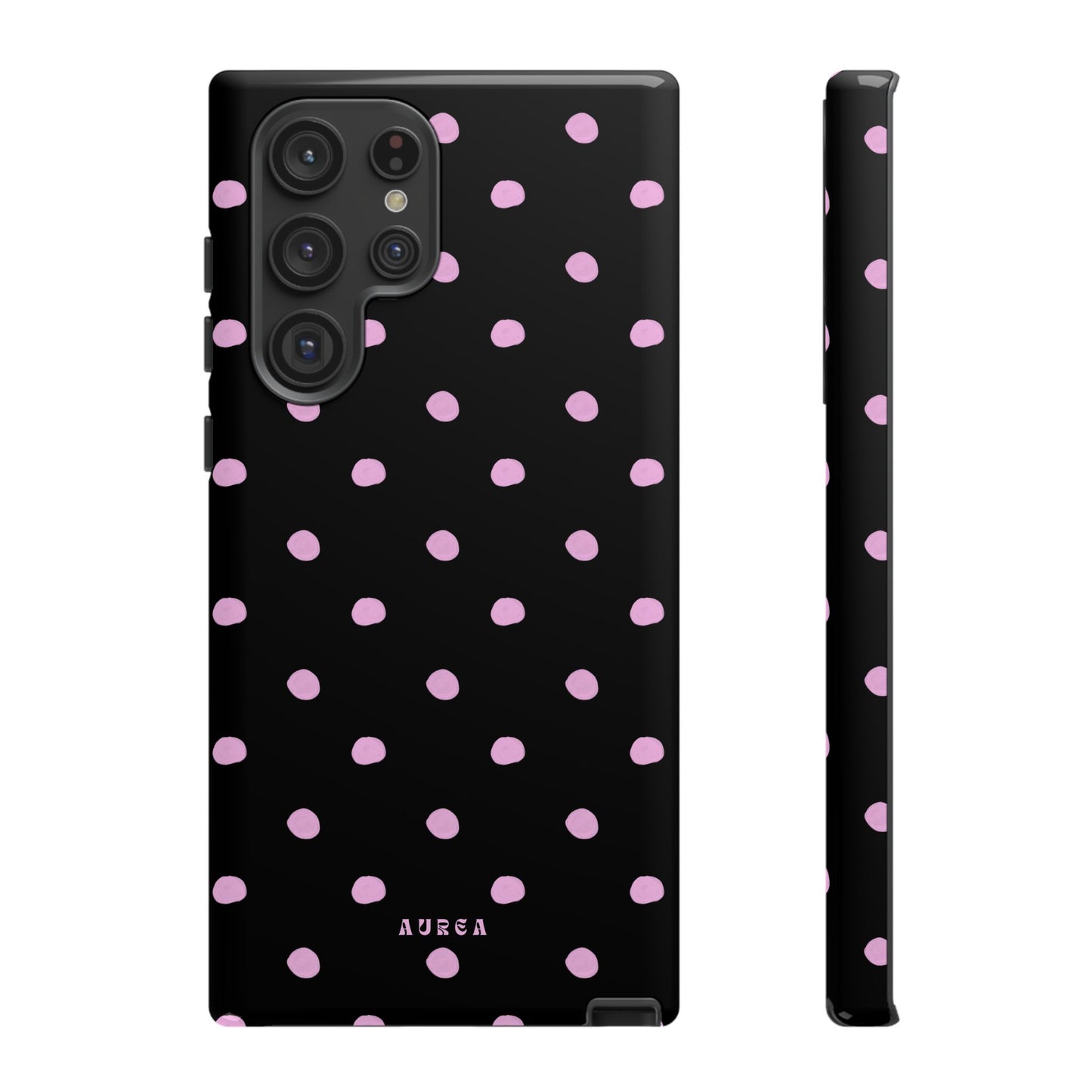 Pink Polka Noir