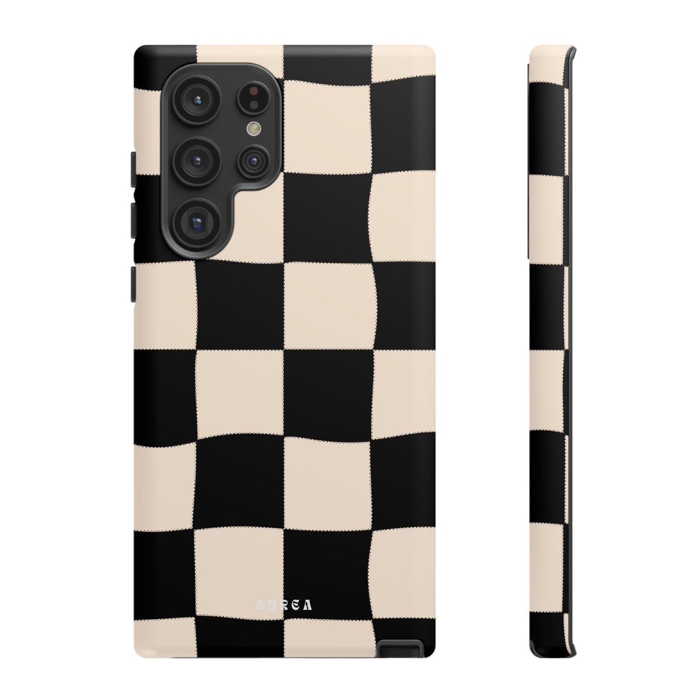 Retro Wavy Checkerboard
