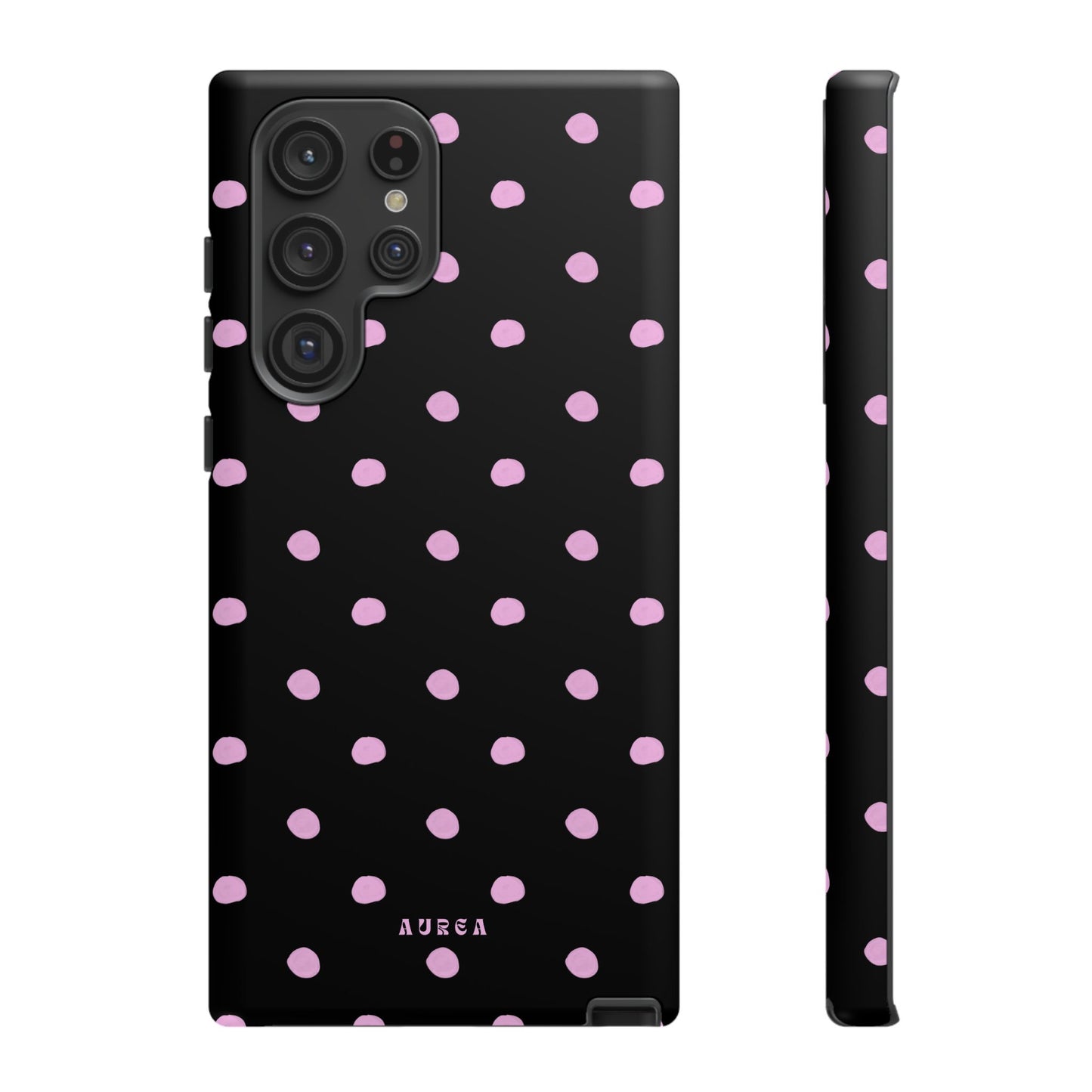 Pink Polka Noir