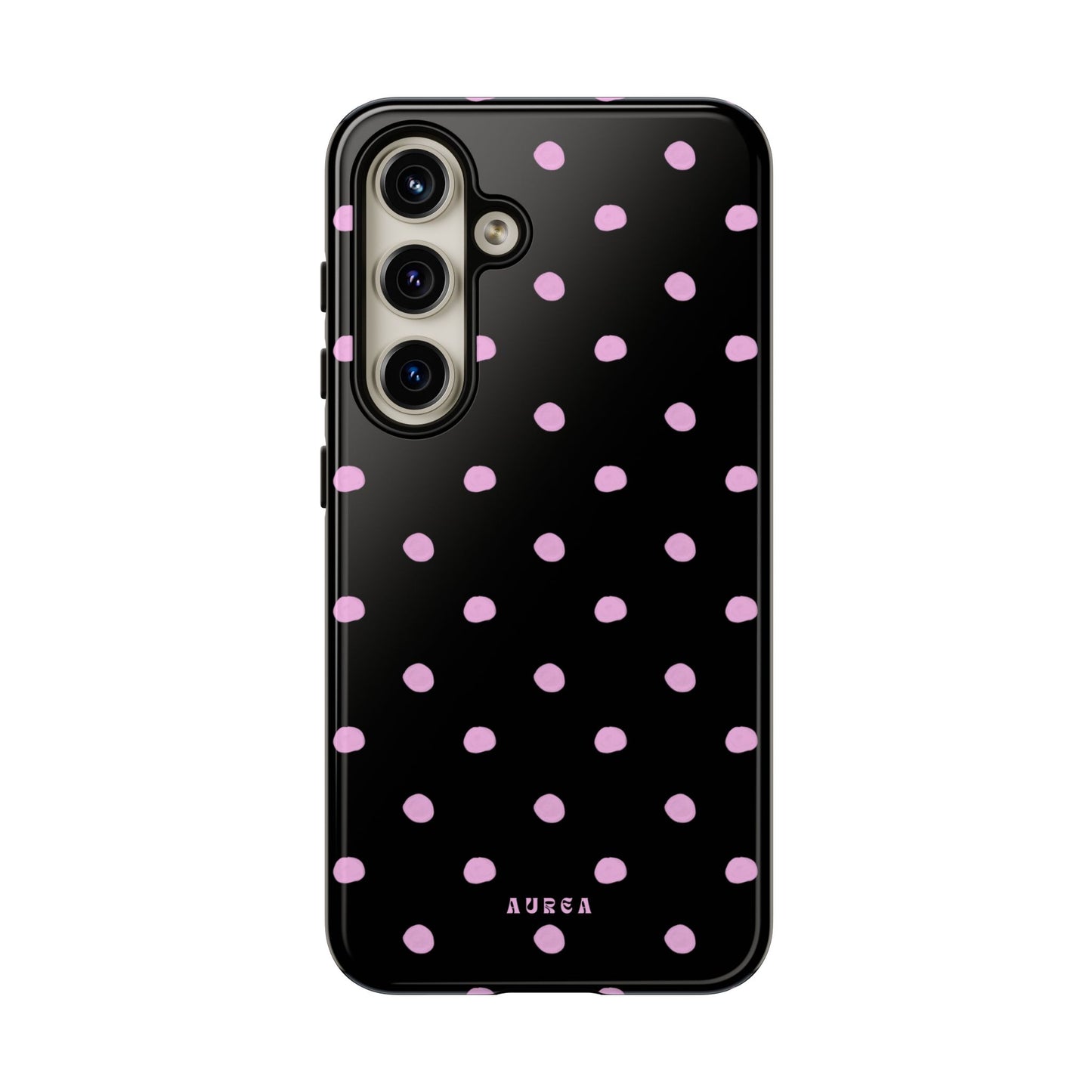 Pink Polka Noir