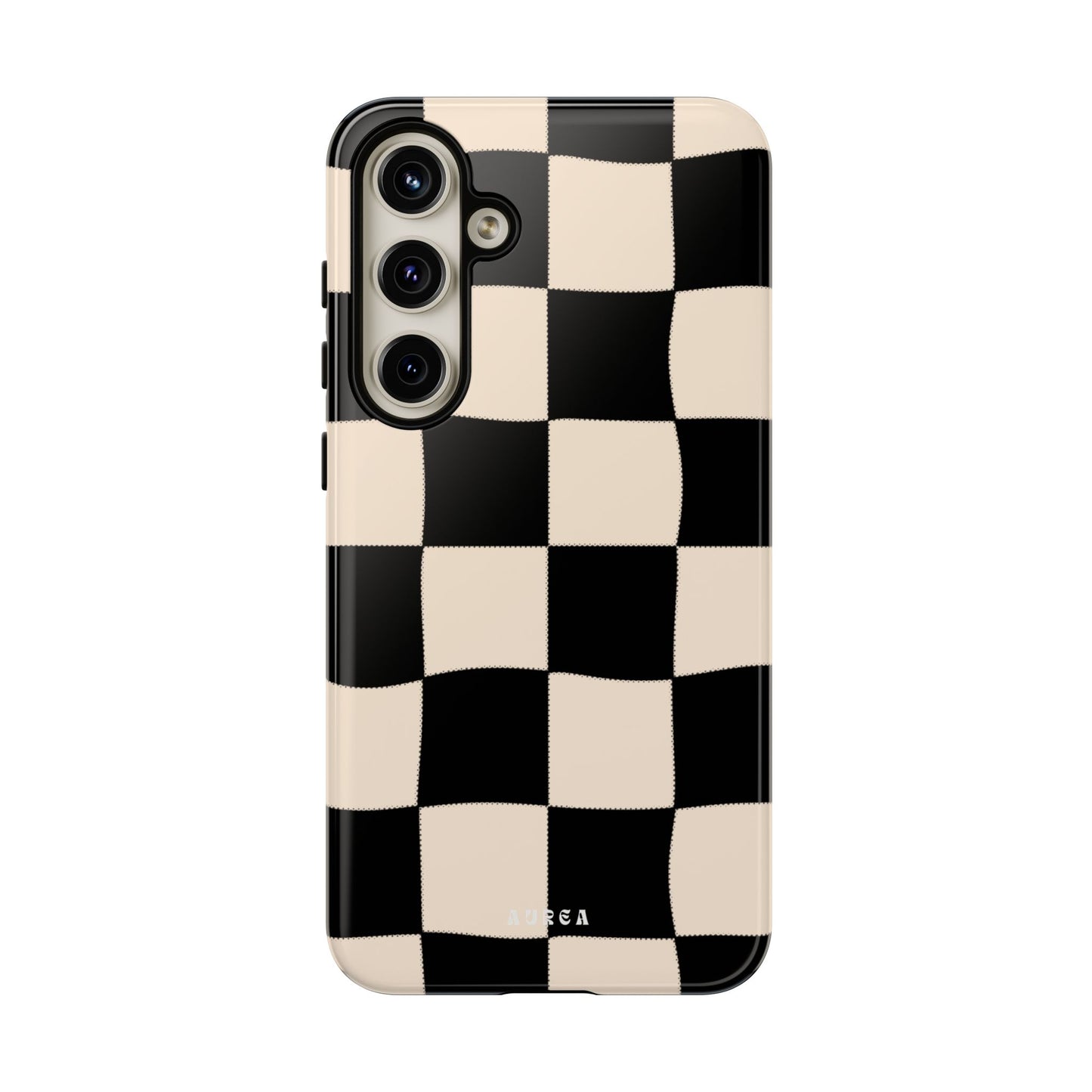 Retro Wavy Checkerboard