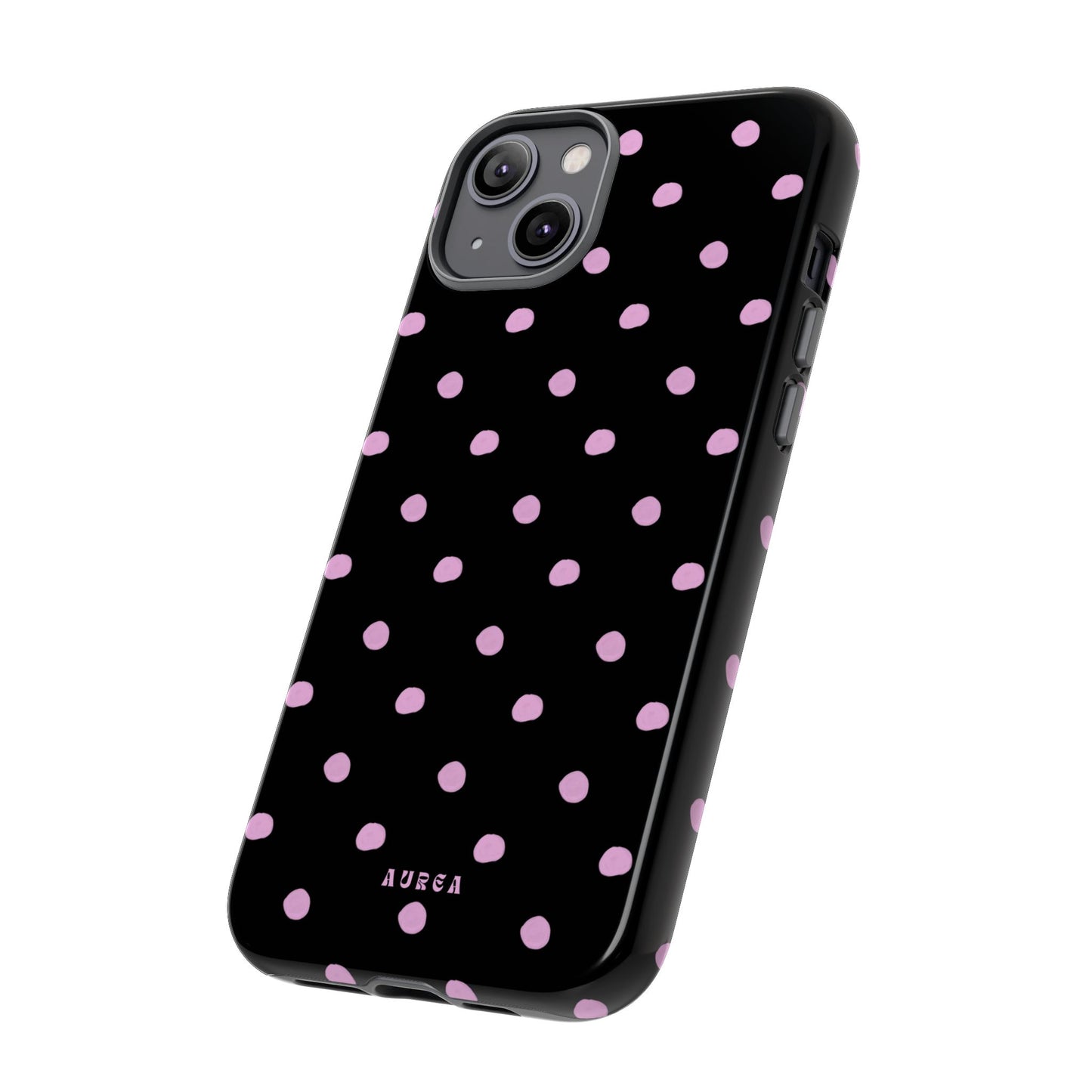 Pink Polka Noir