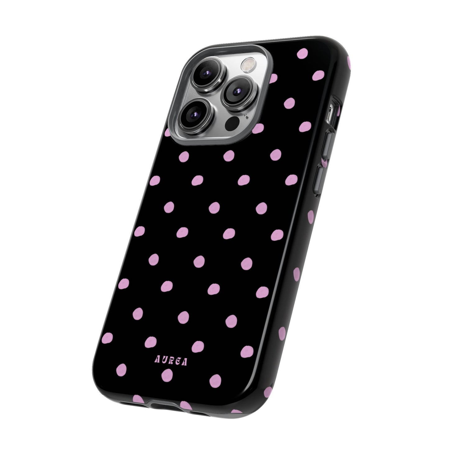 Pink Polka Noir