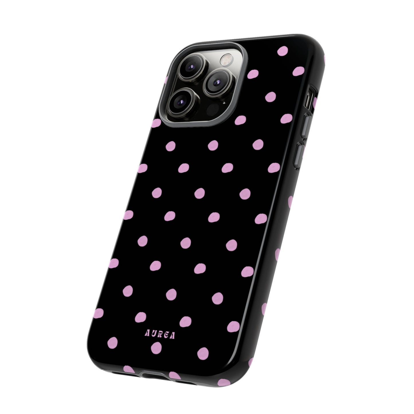 Pink Polka Noir