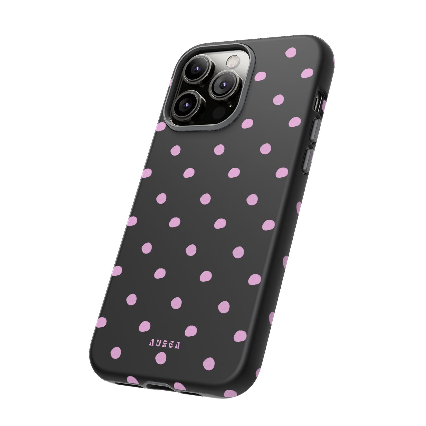 Pink Polka Noir
