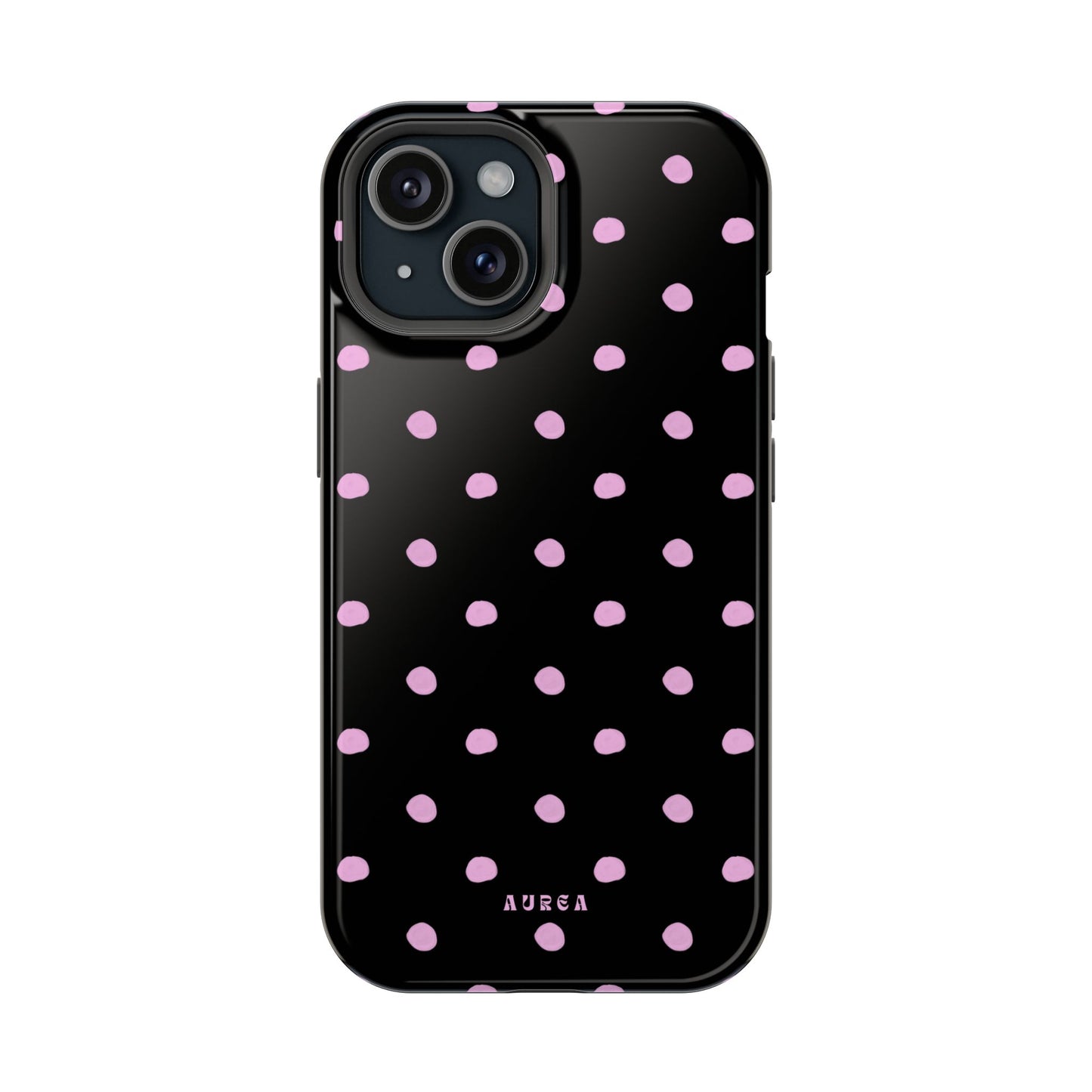 Pink Polka Noir