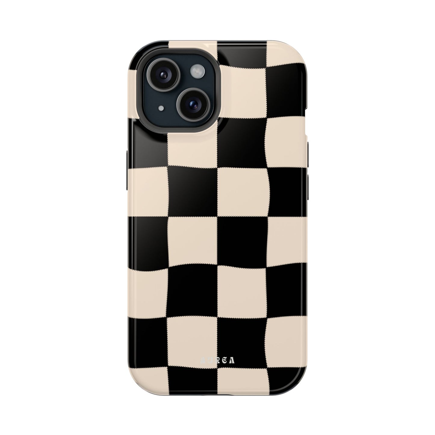Retro Wavy Checkerboard