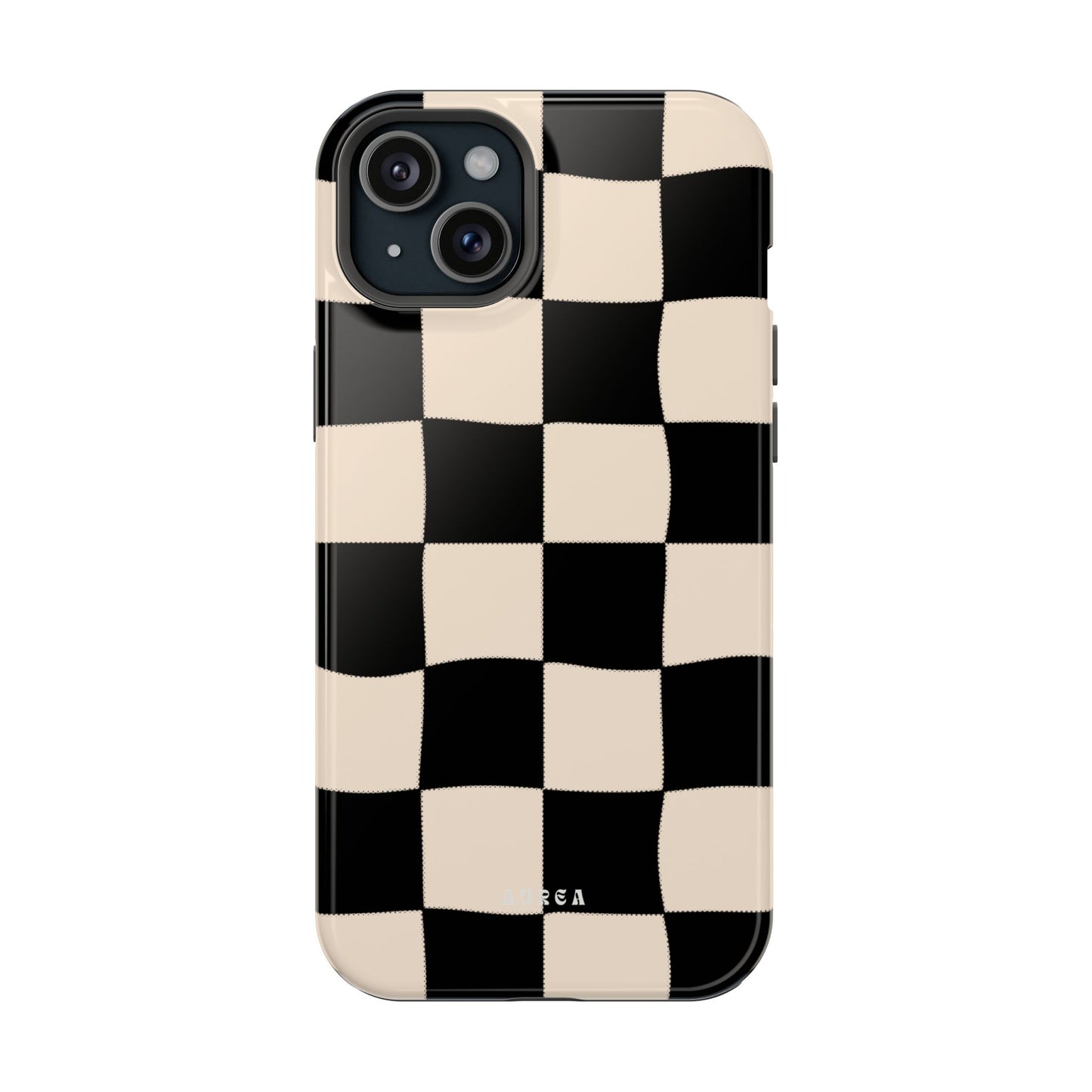 Retro Wavy Checkerboard