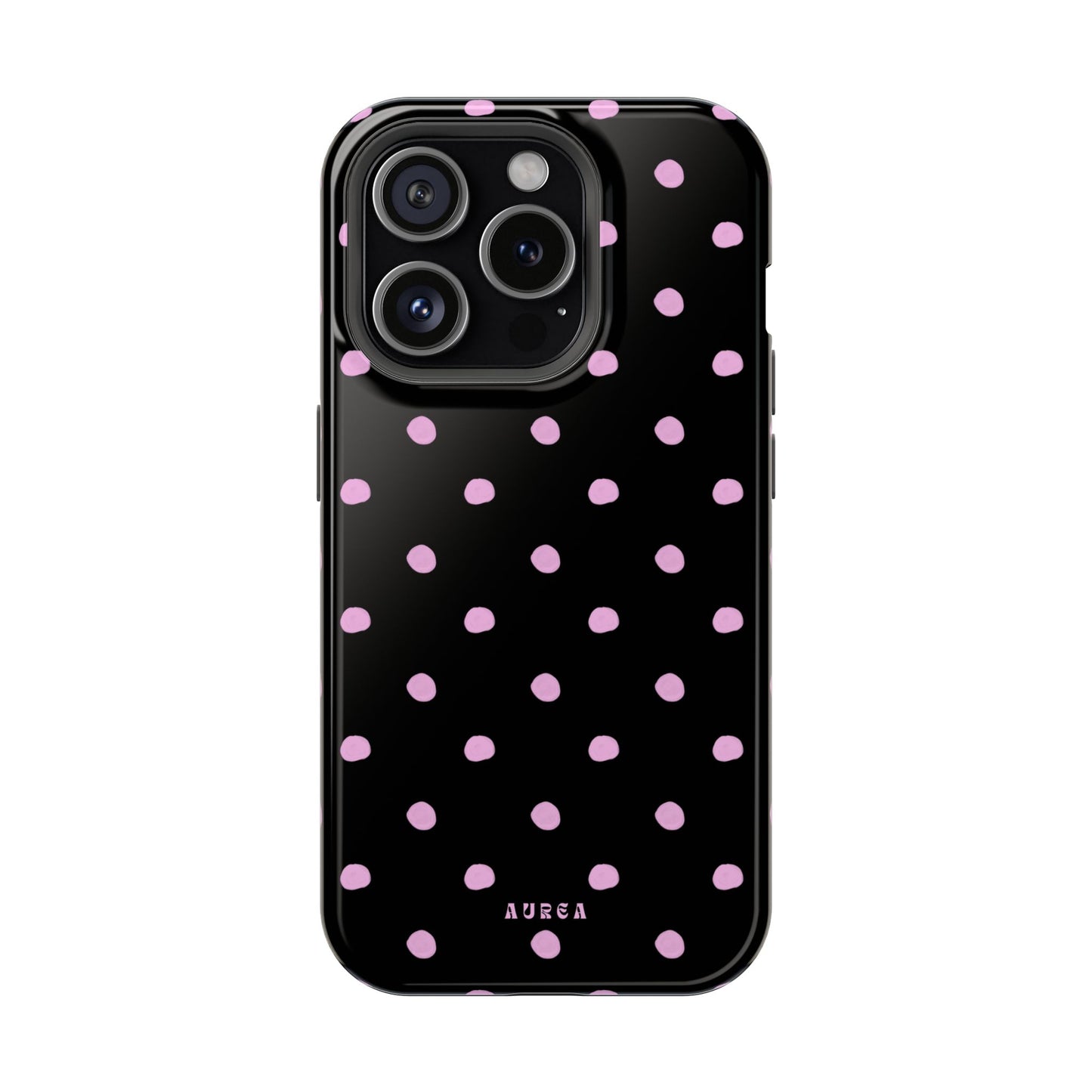Pink Polka Noir