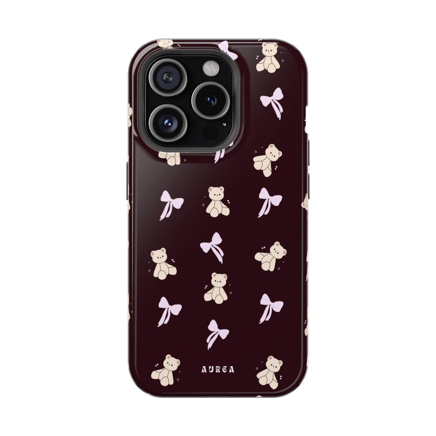 Cute Teddy Bear & Bow Pattern