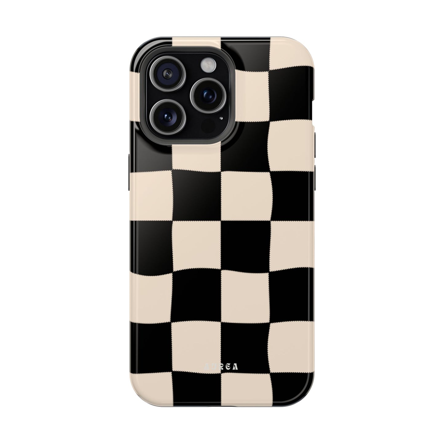 Retro Wavy Checkerboard
