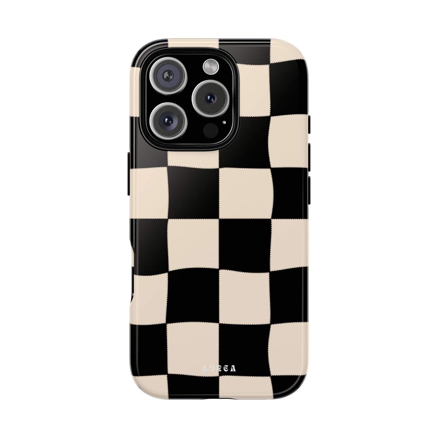 Retro Wavy Checkerboard