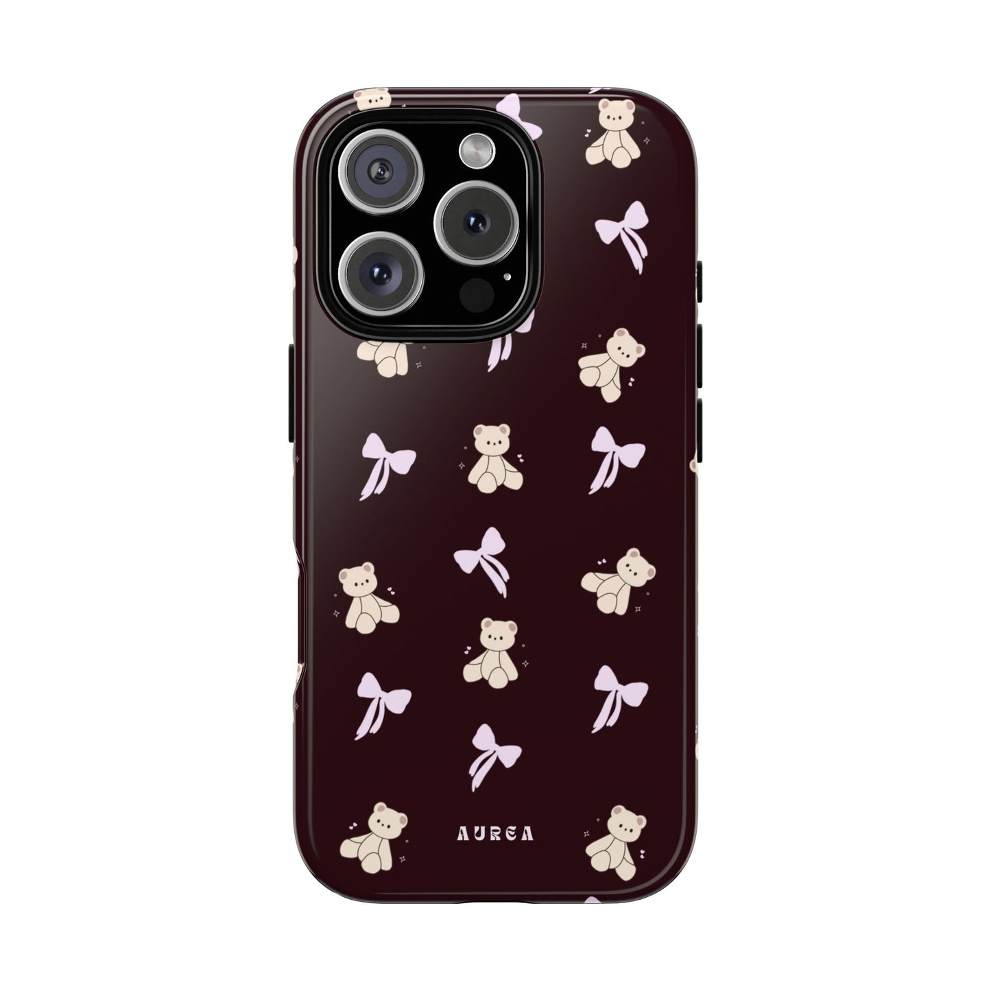 Cute Teddy Bear & Bow Pattern