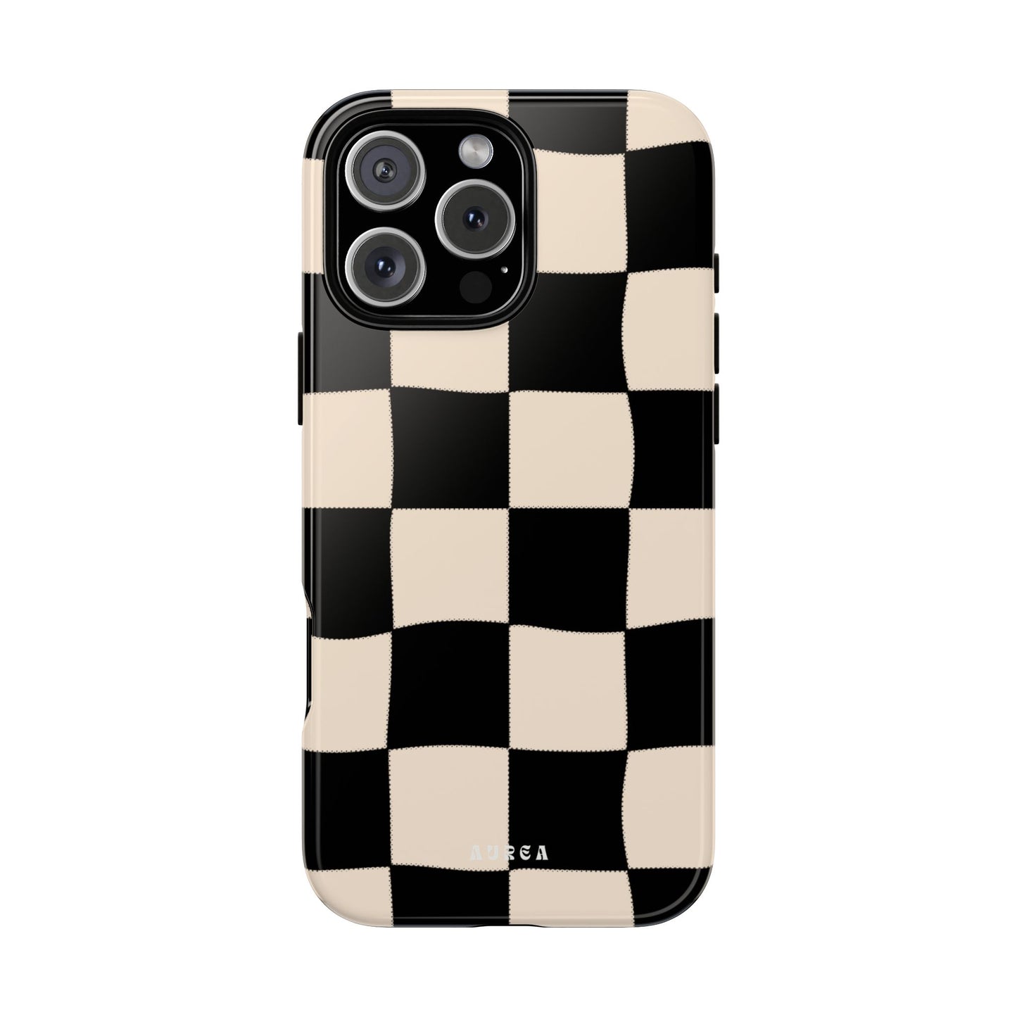 Retro Wavy Checkerboard