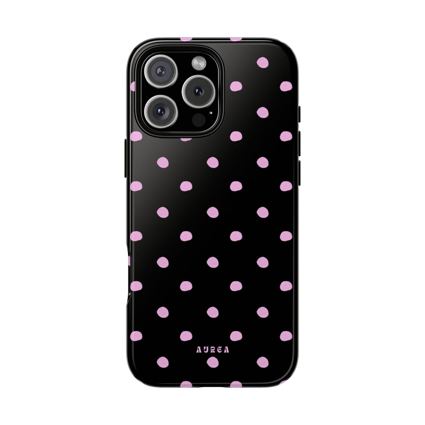Pink Polka Noir