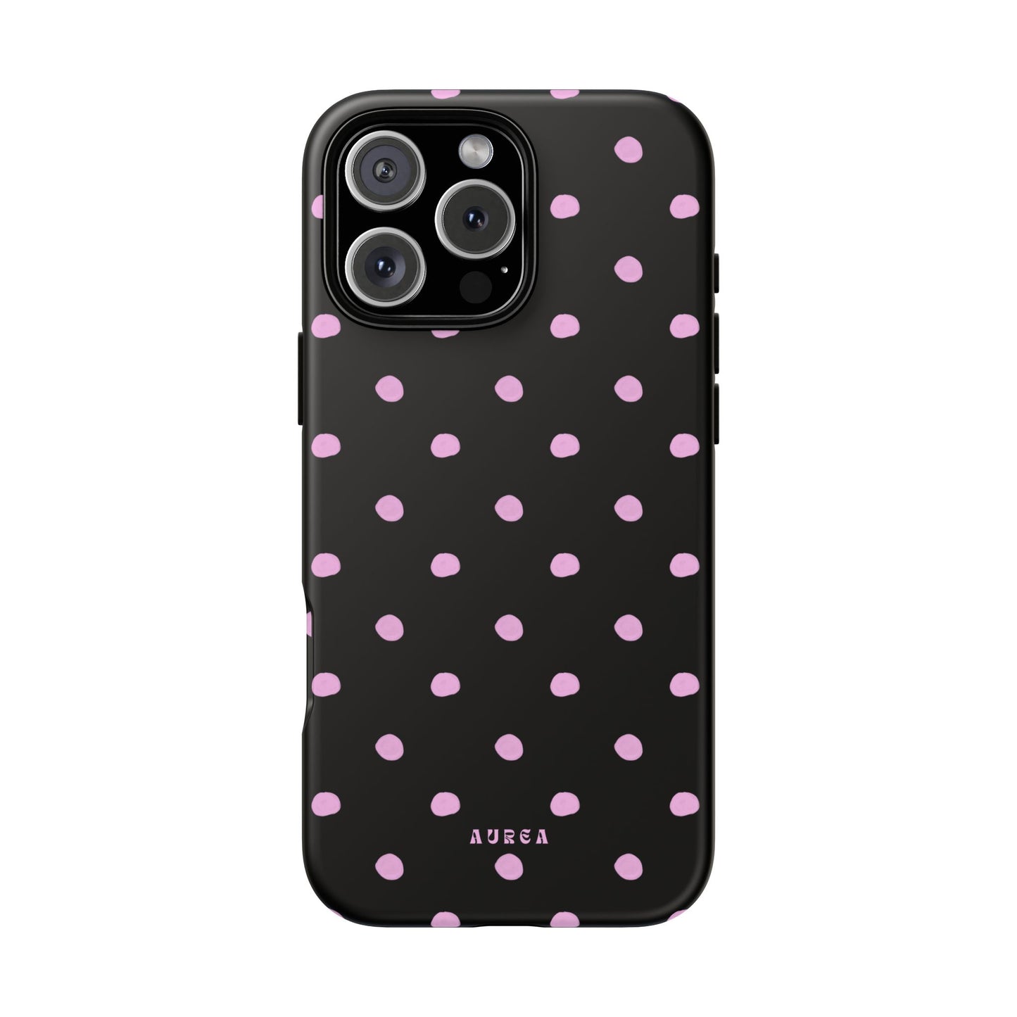 Pink Polka Noir