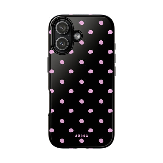 Pink Polka Noir